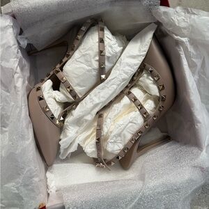 Valentino Studded Nude Heels